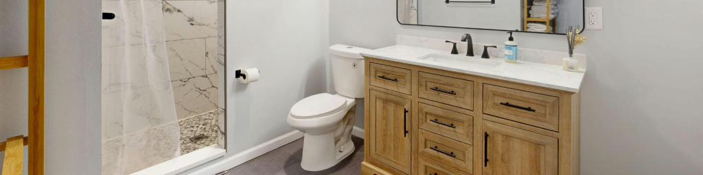 renovated bathroom in rental property